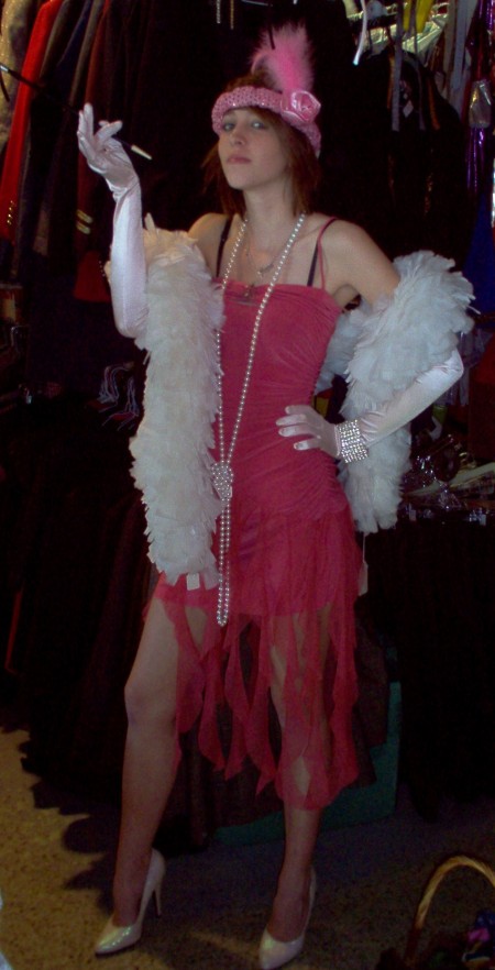 pink flapper dress